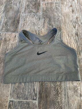 Nike Women's Gray Dri-FIT swoosh Sports Bra